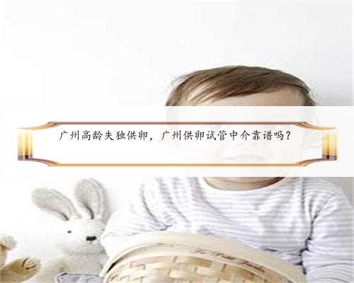 广州高龄失独供卵，广州供卵试管中介靠谱吗？