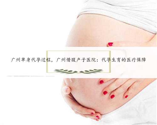 广州单身代孕过程，广州借腹产子医院：代孕生育的医疗保障